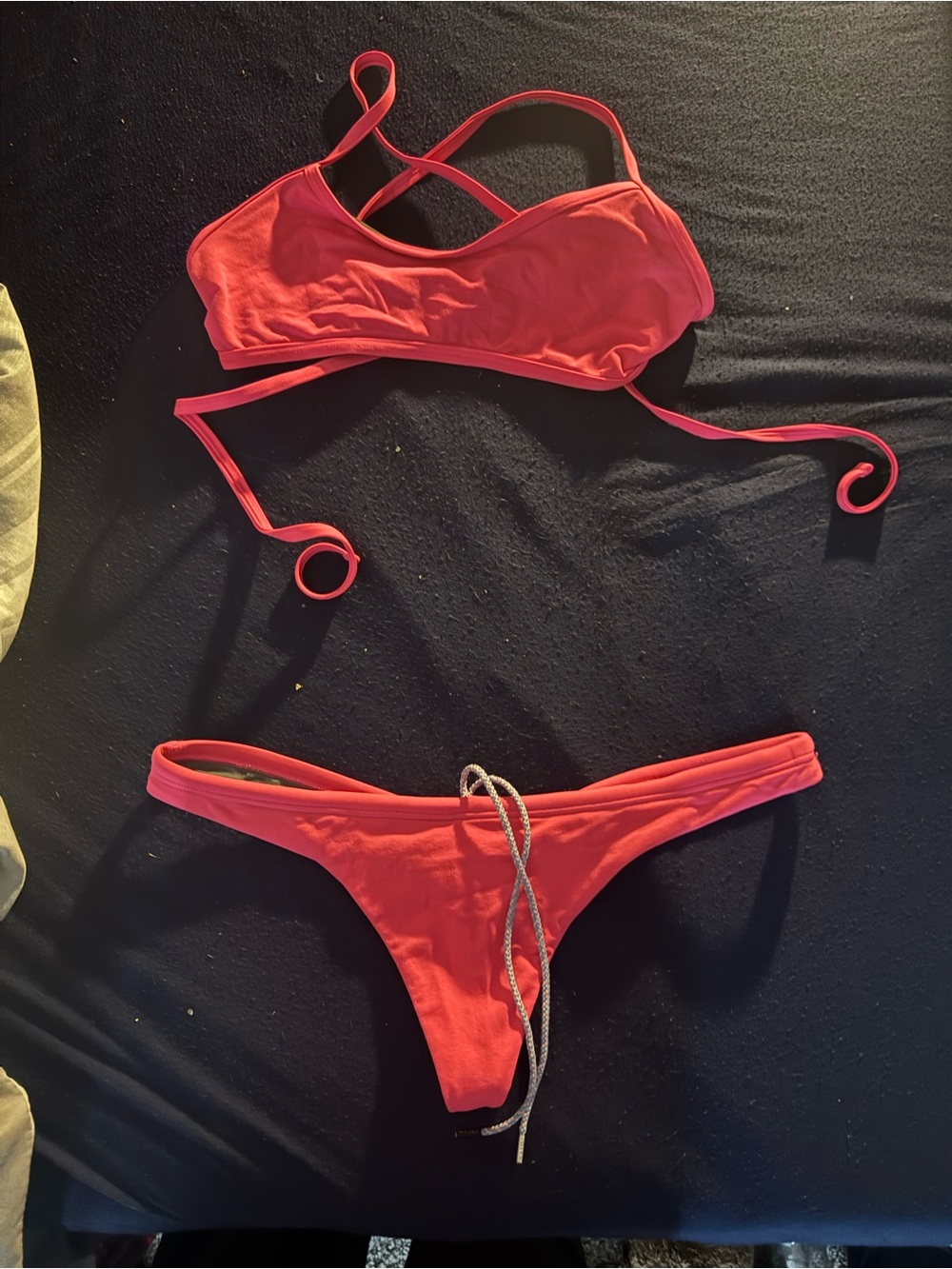 Jolyn Clothing Pink Tie-Front Bikini Set